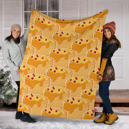 Pancake Pattern Print Design A04 Premium Blanket