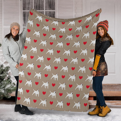 Bull Terriers Pattern Print Design 01 Premium Blanket