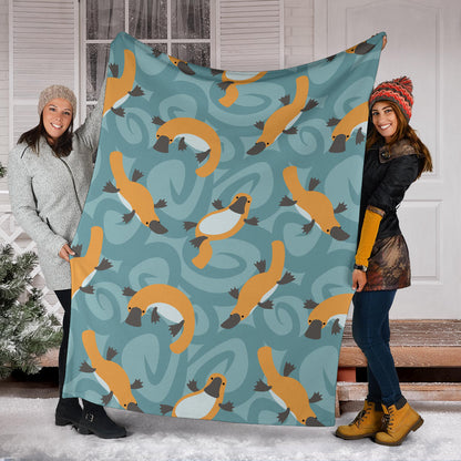 Platypus Pattern Print Design A01 Premium Blanket