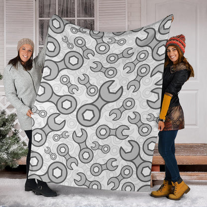 Mechanic Pattern Print Design 05 Premium Blanket