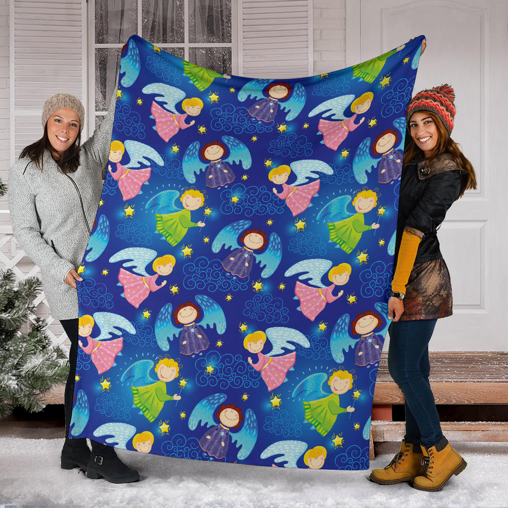 Angel Little Pattern Print Design 02 Premium Blanket