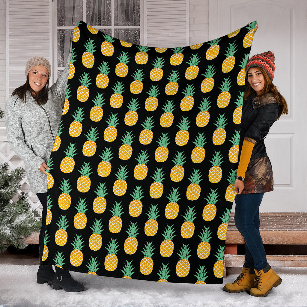 Pineapple Pattern Print Design A03 Premium Blanket