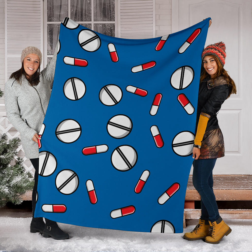 Pill Pattern Print Design A05 Premium Blanket