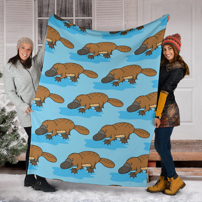 Platypus Pattern Print Design A02 Premium Blanket