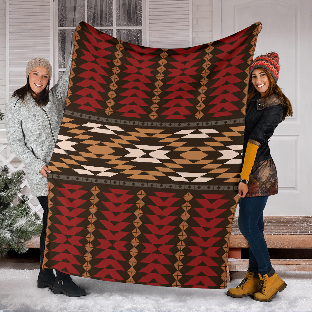 Native Pattern Print Design A02 Premium Blanket