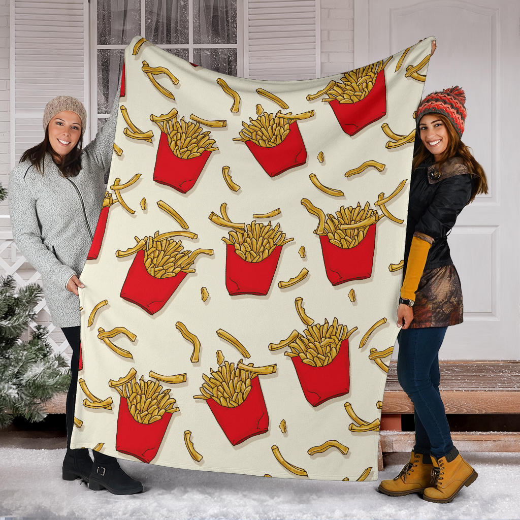 French Fried Pattern Print Design 01 Premium Blanket