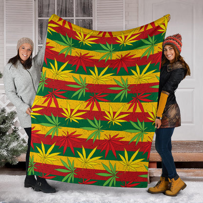 Rasta Pattern Print Design A03 Premium Blanket
