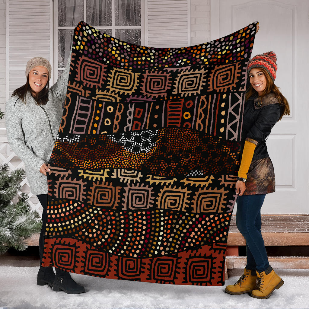 African Pattern Print Design 07 Premium Blanket