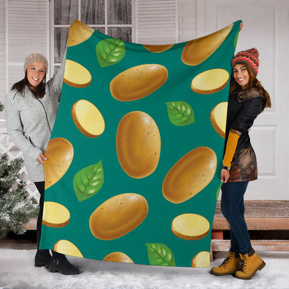 Potato Pattern Print Design A04 Premium Blanket