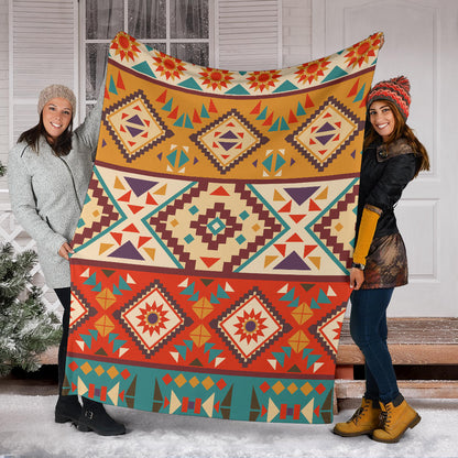 Navajo Pattern Print Design A01 Premium Blanket