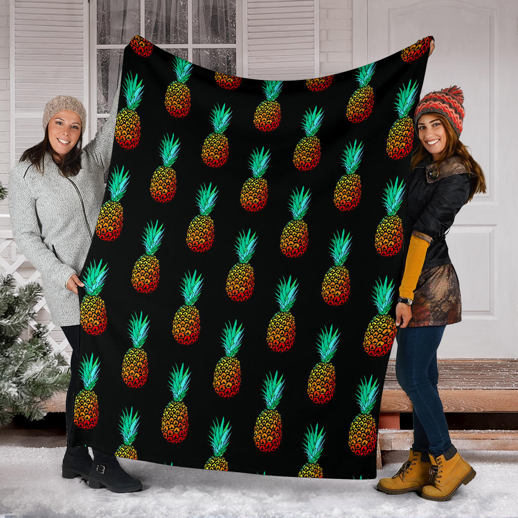 Pineapple Pattern Print Design A05 Premium Blanket