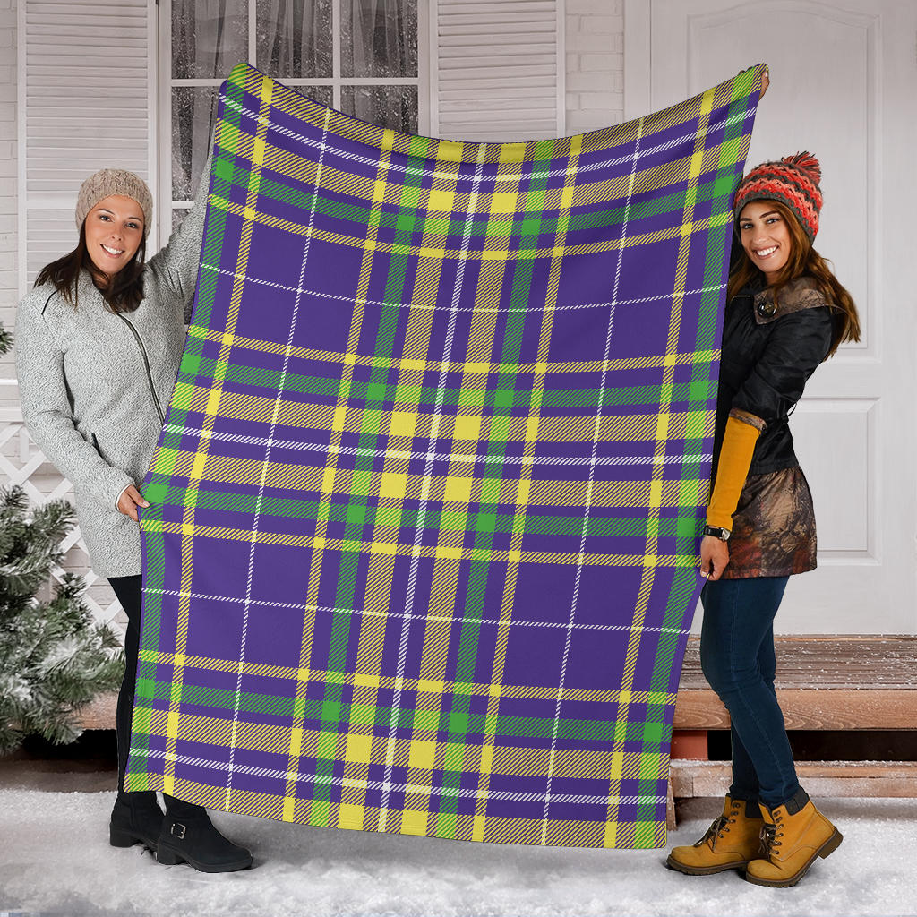 Mardi Gras Pattern Print Design 010 Premium Blanket
