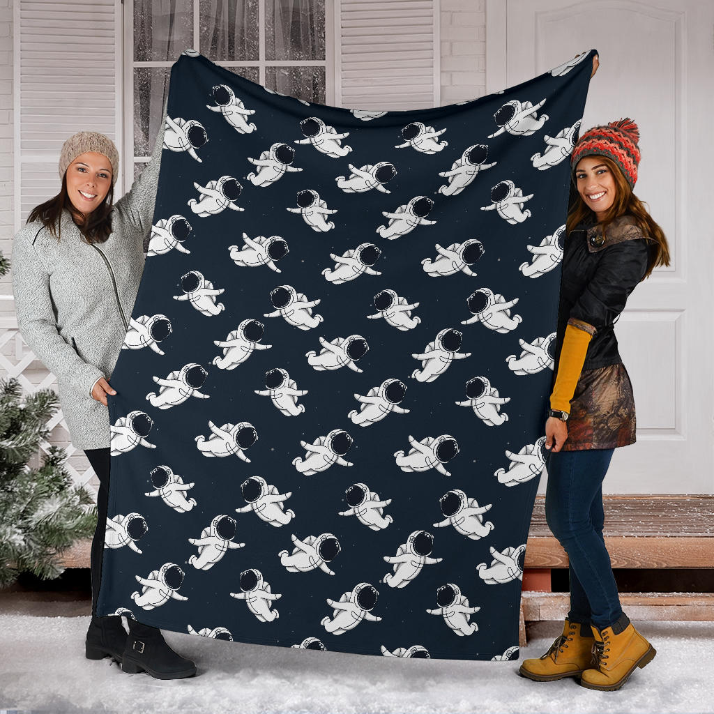 Astronaut Pattern Print Design 02 Premium Blanket