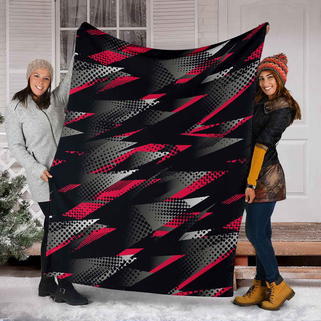 Racing Style Pattern Print Design A04 Premium Blanket