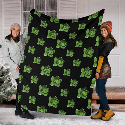 Cabbage Pattern Print Design 03 Premium Blanket