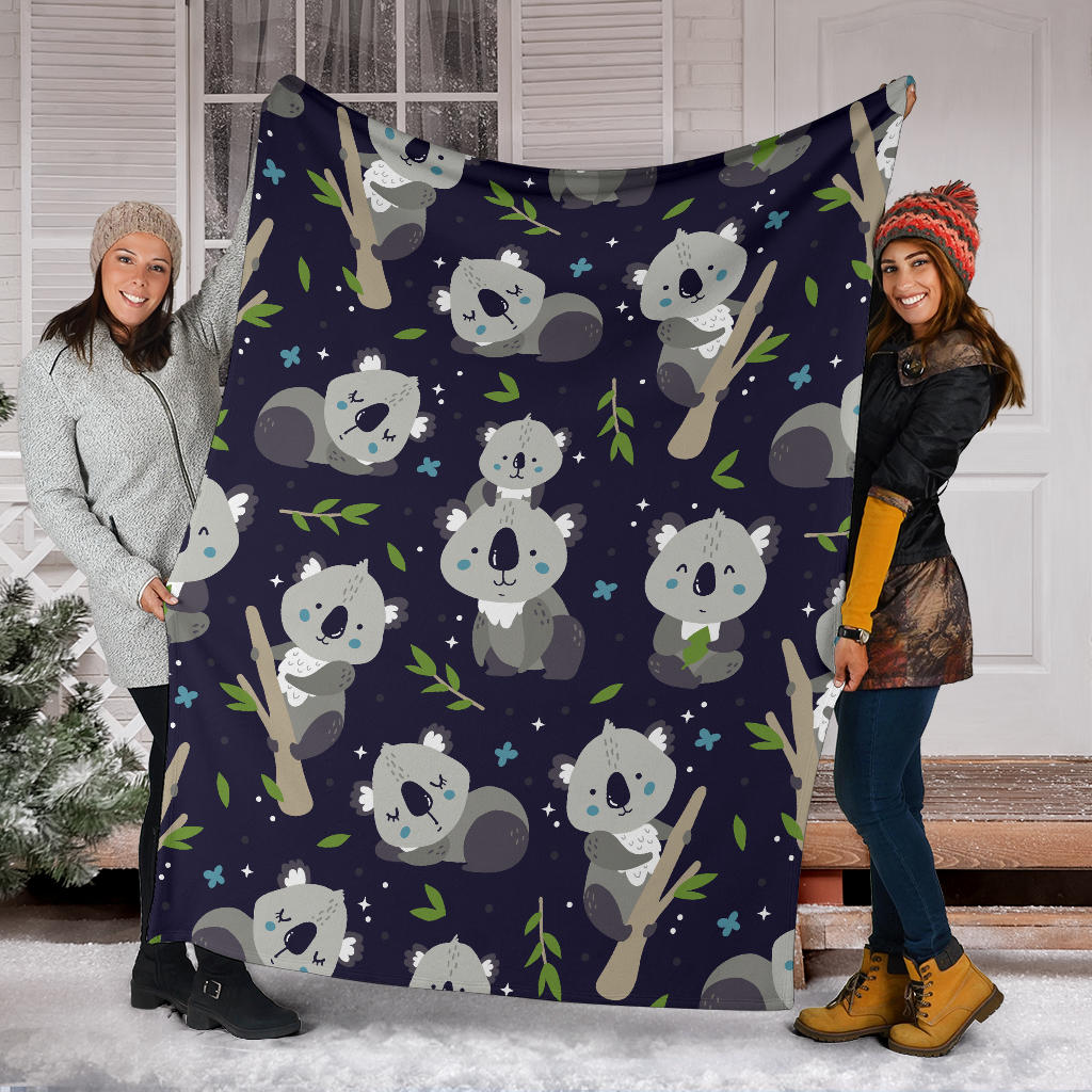 Koala Pattern Print Design 04 Premium Blanket