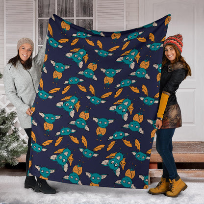 Bat Pattern Print Design 07 Premium Blanket