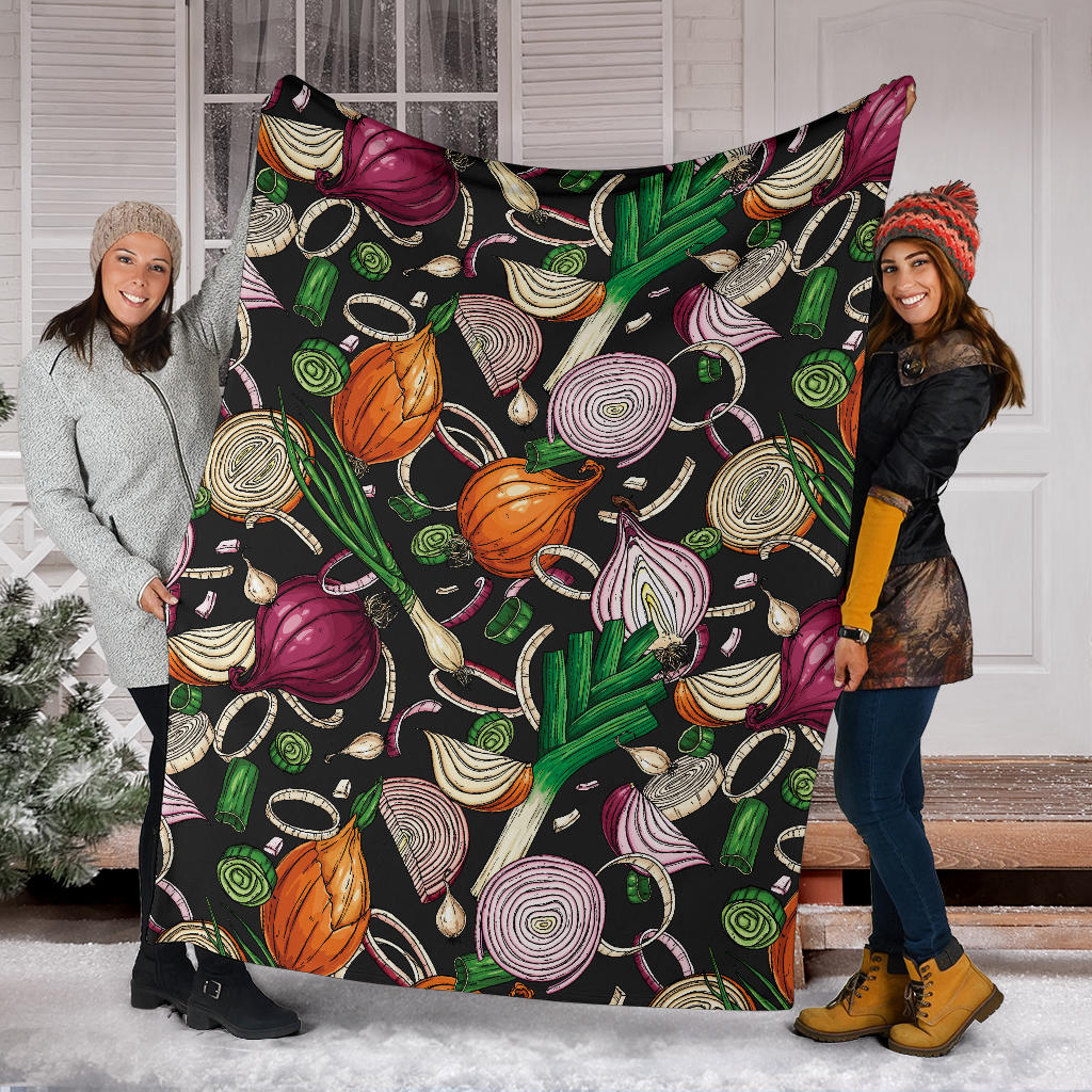 Onion Pattern Print Design A03 Premium Blanket