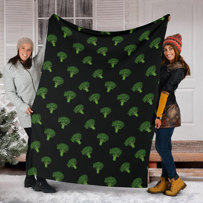 Broccoli Pattern Print Design 04 Premium Blanket