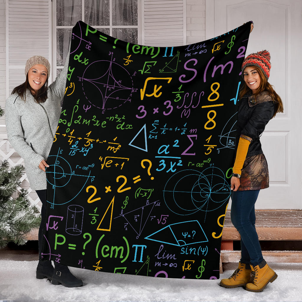 Math Pattern Print Design 03 Premium Blanket