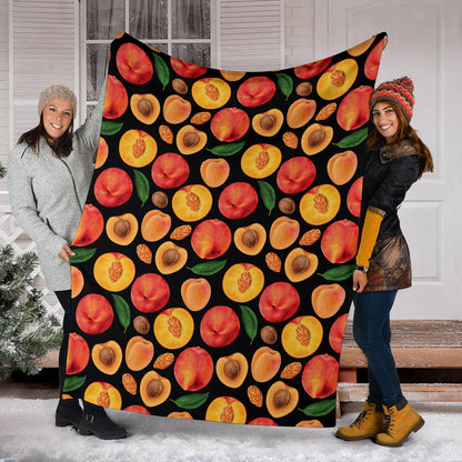 Peach Pattern Print Design A02 Premium Blanket