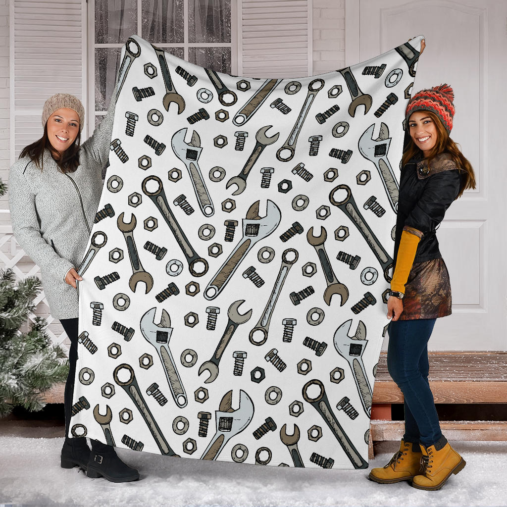 Mechanic Pattern Print Design 03 Premium Blanket