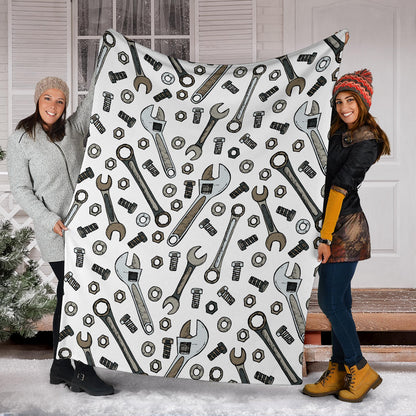 Mechanic Pattern Print Design 03 Premium Blanket