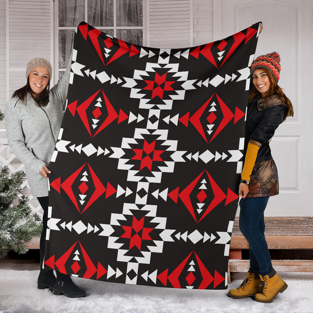 Navajo Pattern Print Design A02 Premium Blanket