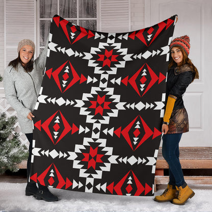 Navajo Pattern Print Design A02 Premium Blanket