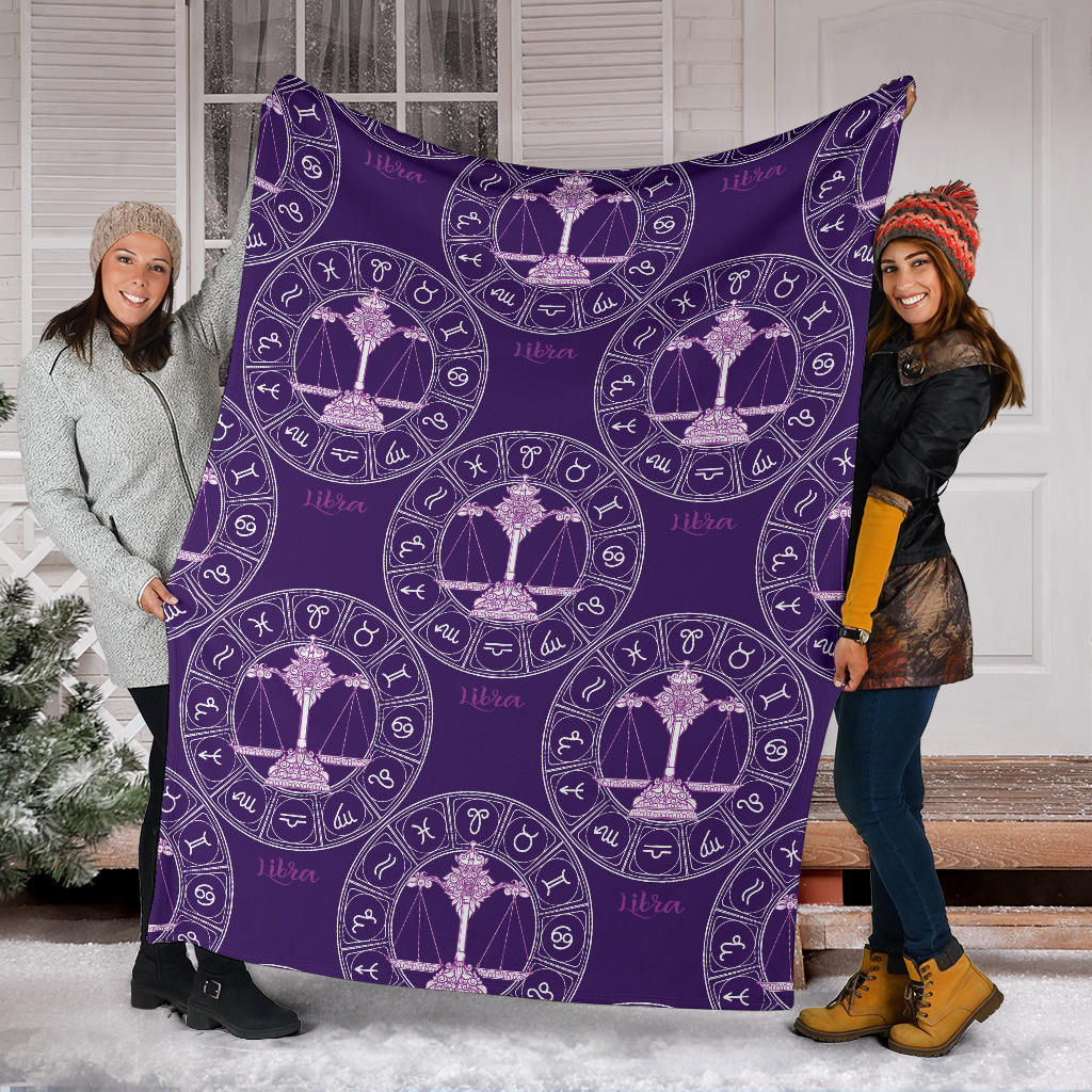 Libra Pattern Print Design 03 Premium Blanket