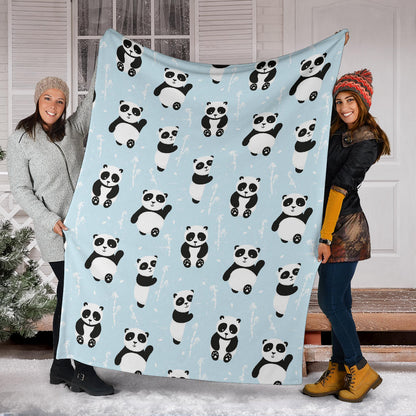 Panda Pattern Print Design A01 Premium Blanket