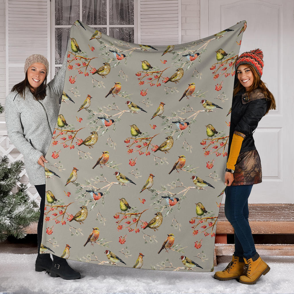 Birds Pattern Print Design 03 Premium Blanket