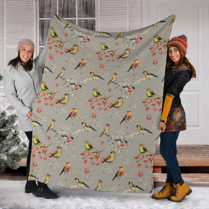 Birds Pattern Print Design 03 Premium Blanket