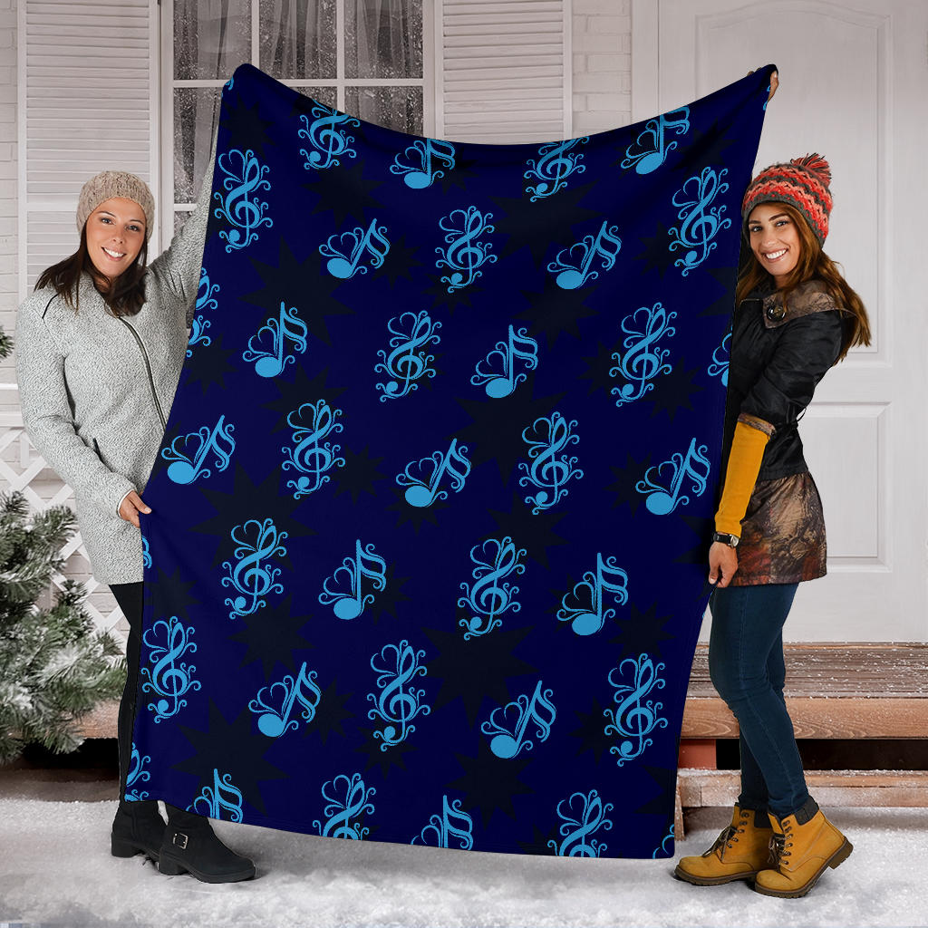 Music note Pattern Print Design A04 Premium Blanket