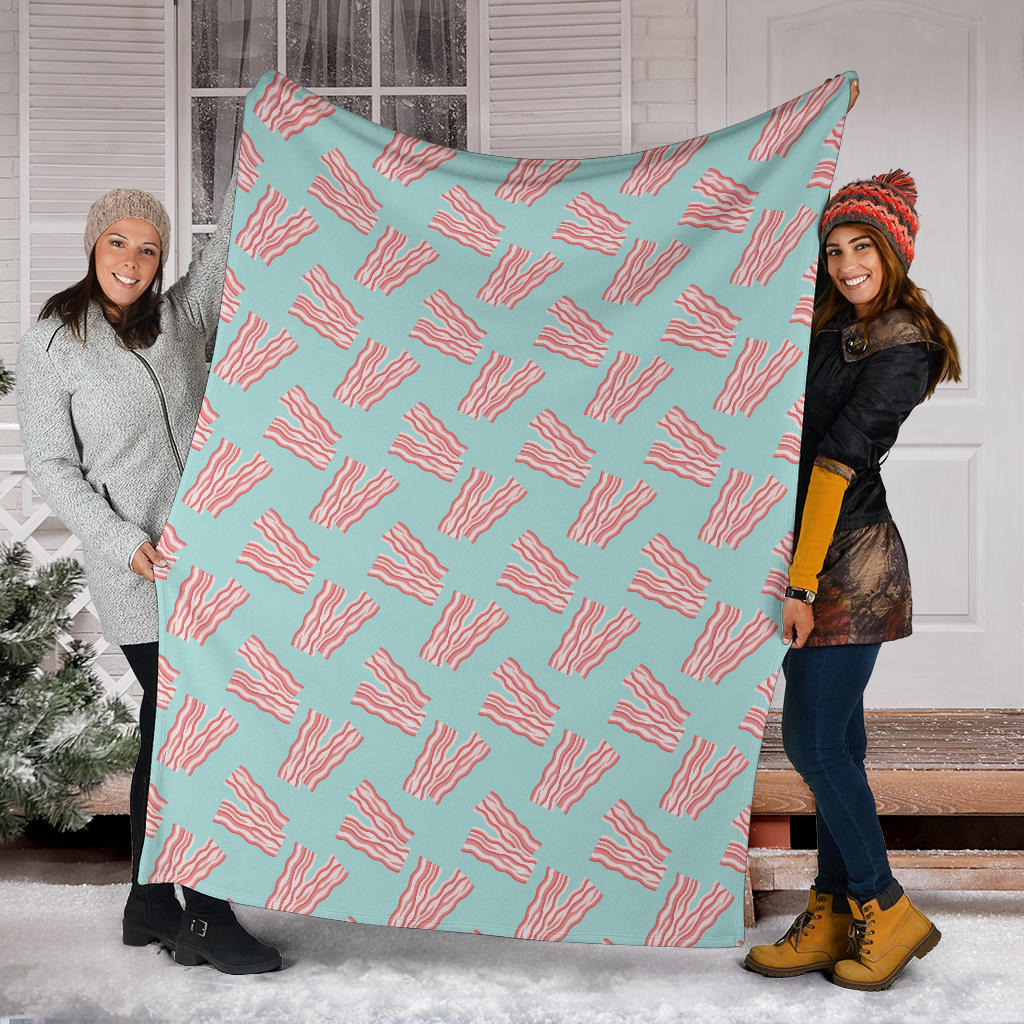 Bacon Pattern Print Design 04 Premium Blanket