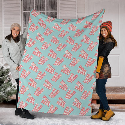 Bacon Pattern Print Design 04 Premium Blanket