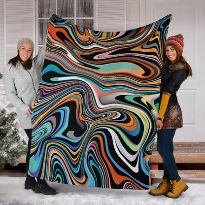 Liquid Pattern Print Design 02 Premium Blanket