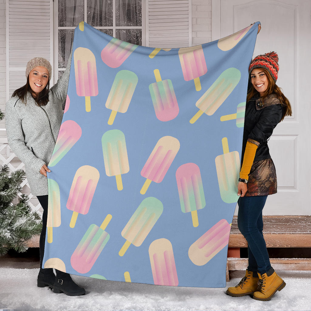 Ice Cream Pattern Print Design 05 Premium Blanket