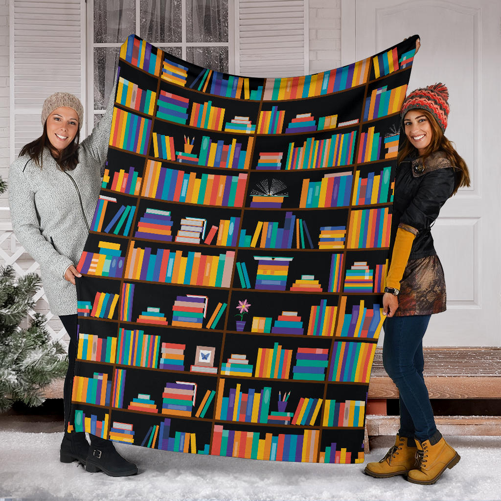 Book Pattern Print Design 05 Premium Blanket