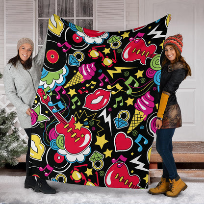 Pop Art Pattern Print Design A04 Premium Blanket