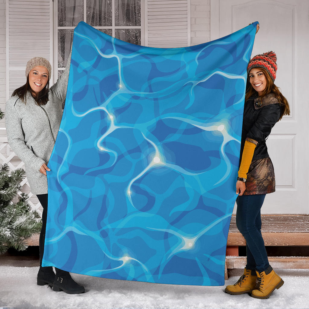 Ocean Reflex Pattern Print Design A02 Premium Blanket