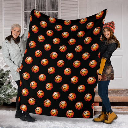 Basketball Pattern Print Design 01 Premium Blanket