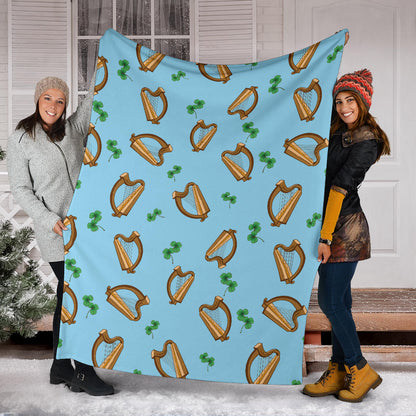 Harp Pattern Print Design 01 Premium Blanket