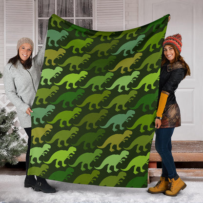 T Rex Pattern Print Design A03 Premium Blanket