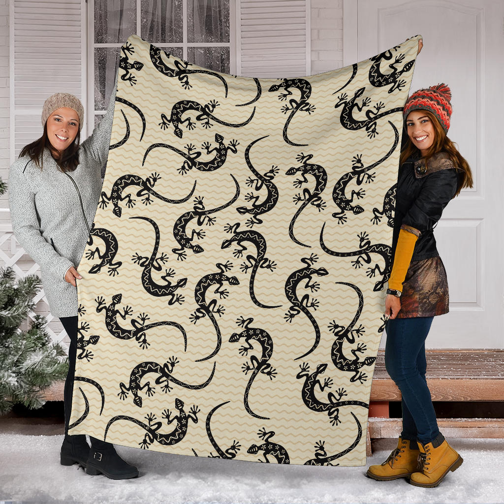 lizard Pattern Print Design 02 Premium Blanket