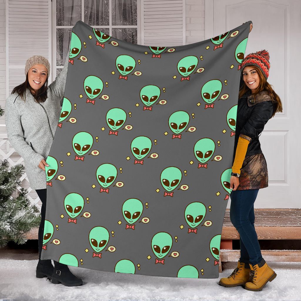 Alien Pattern Print Design 02 Premium Blanket