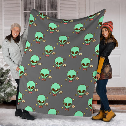Alien Pattern Print Design 02 Premium Blanket
