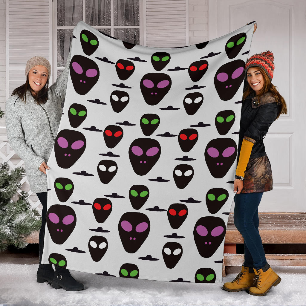 Alien Pattern Print Design 06 Premium Blanket