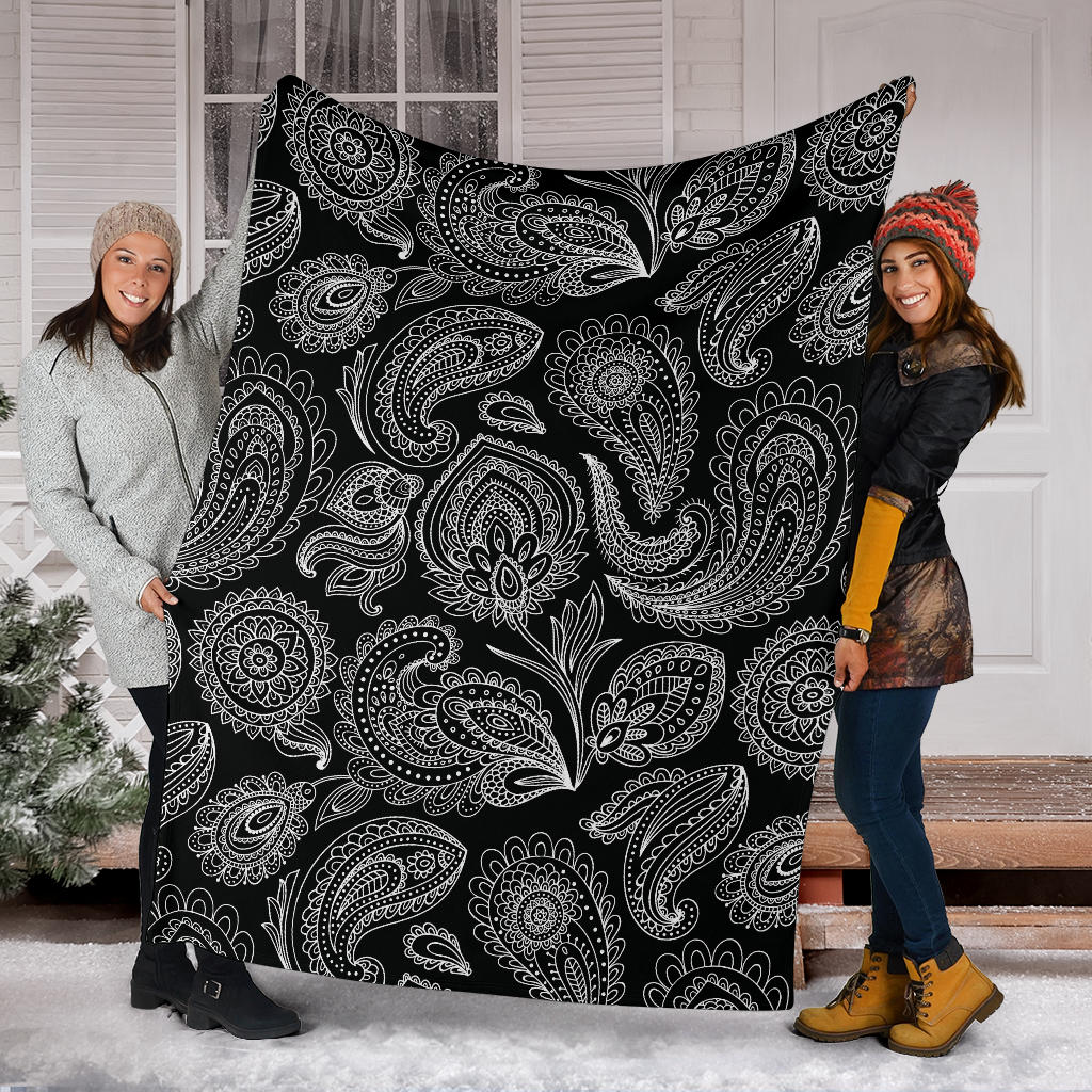 Paisley Pattern Print Design A04 Premium Blanket