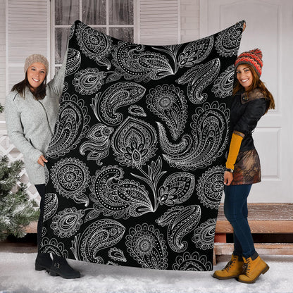 Paisley Pattern Print Design A04 Premium Blanket